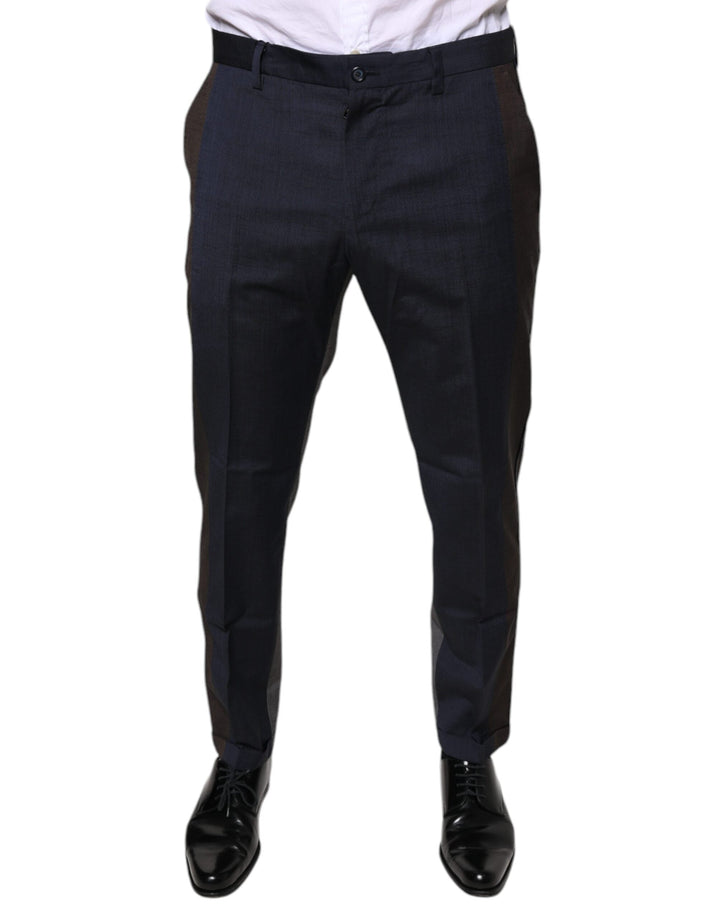 Men’s Dolce &amp; Gabbana Black Cotton Wool Formal Dress Pants