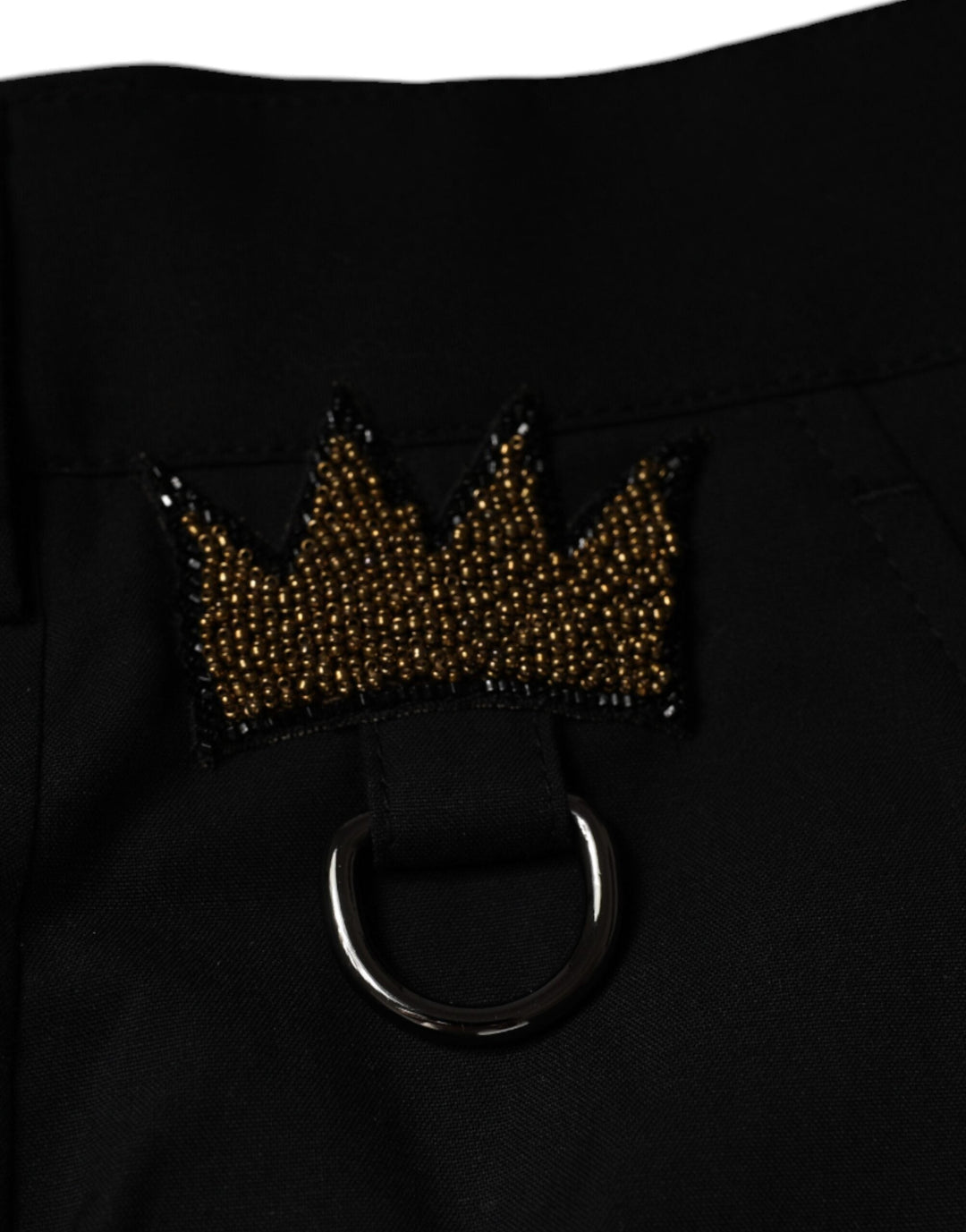 Men’s Dolce &amp; Gabbana Black Crown Cotton Dress Pants