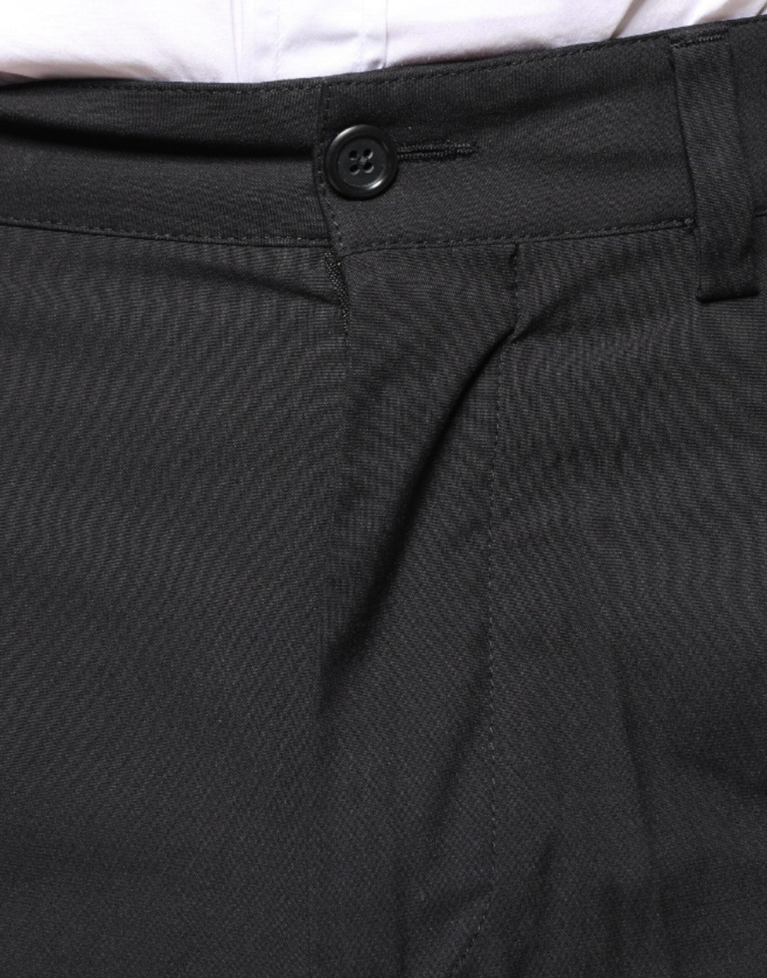 Men’s Dolce &amp; Gabbana Black Crown Cotton Dress Pants