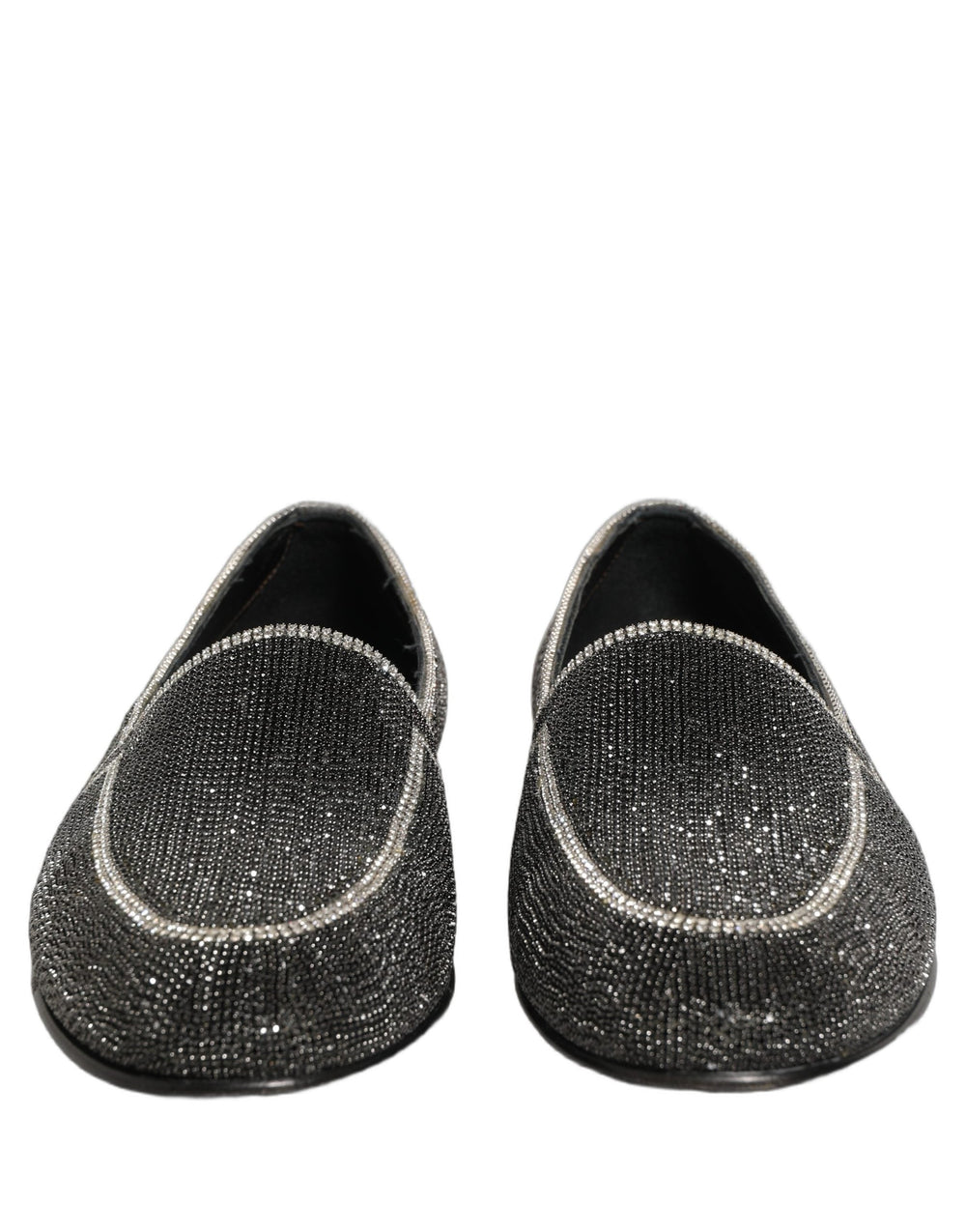 Men’s Dolce & Gabbana Black Crystal Embellished Men Loafers Shoes