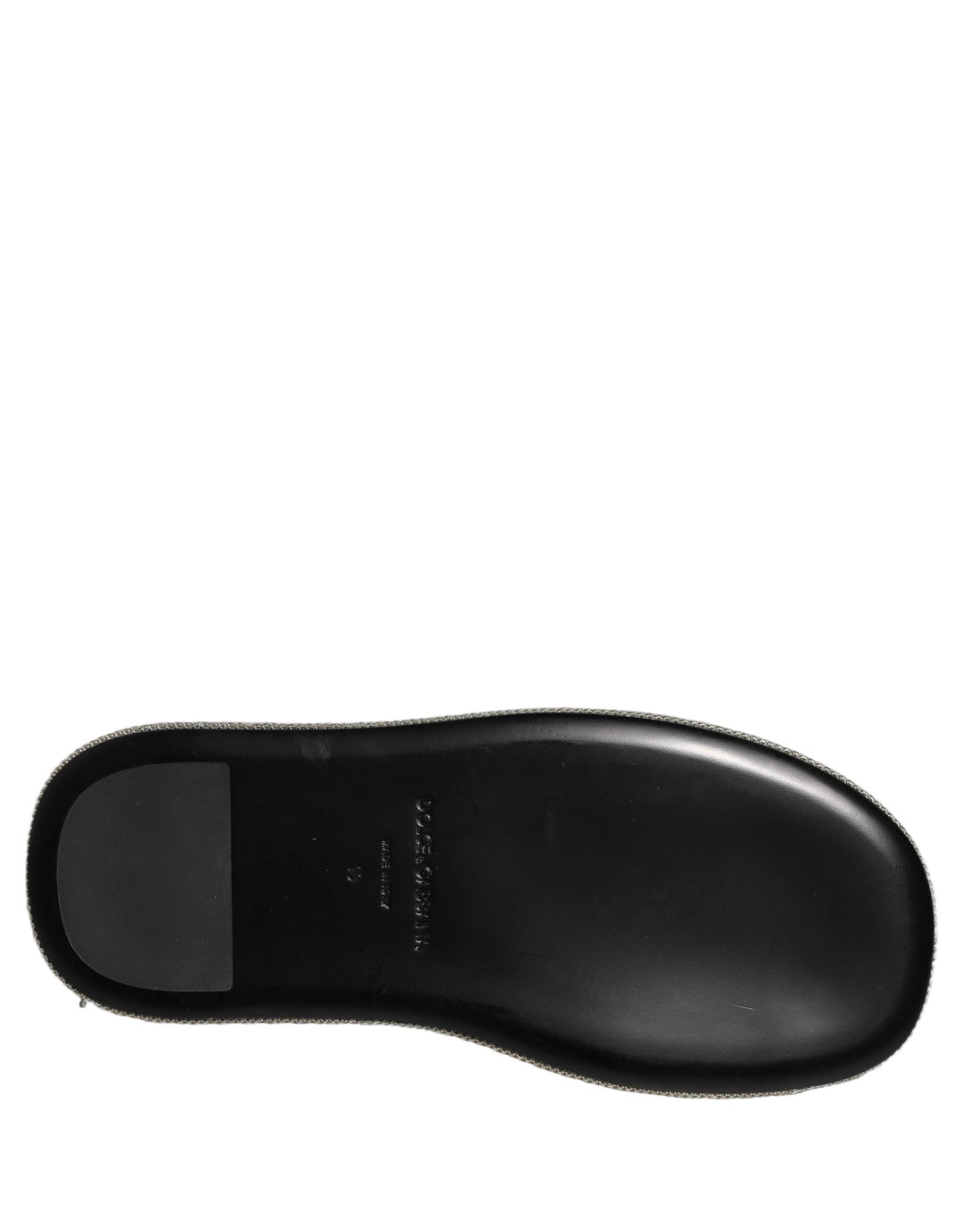 Men’s Dolce &amp; Gabbana Black Crystal Embellished Platform Men Slides Shoes