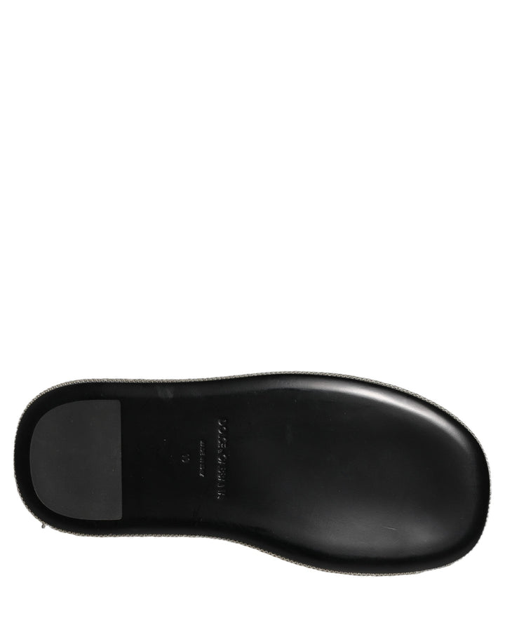 Men’s Dolce &amp; Gabbana Black Crystal Embellished Platform Men Slides Shoes