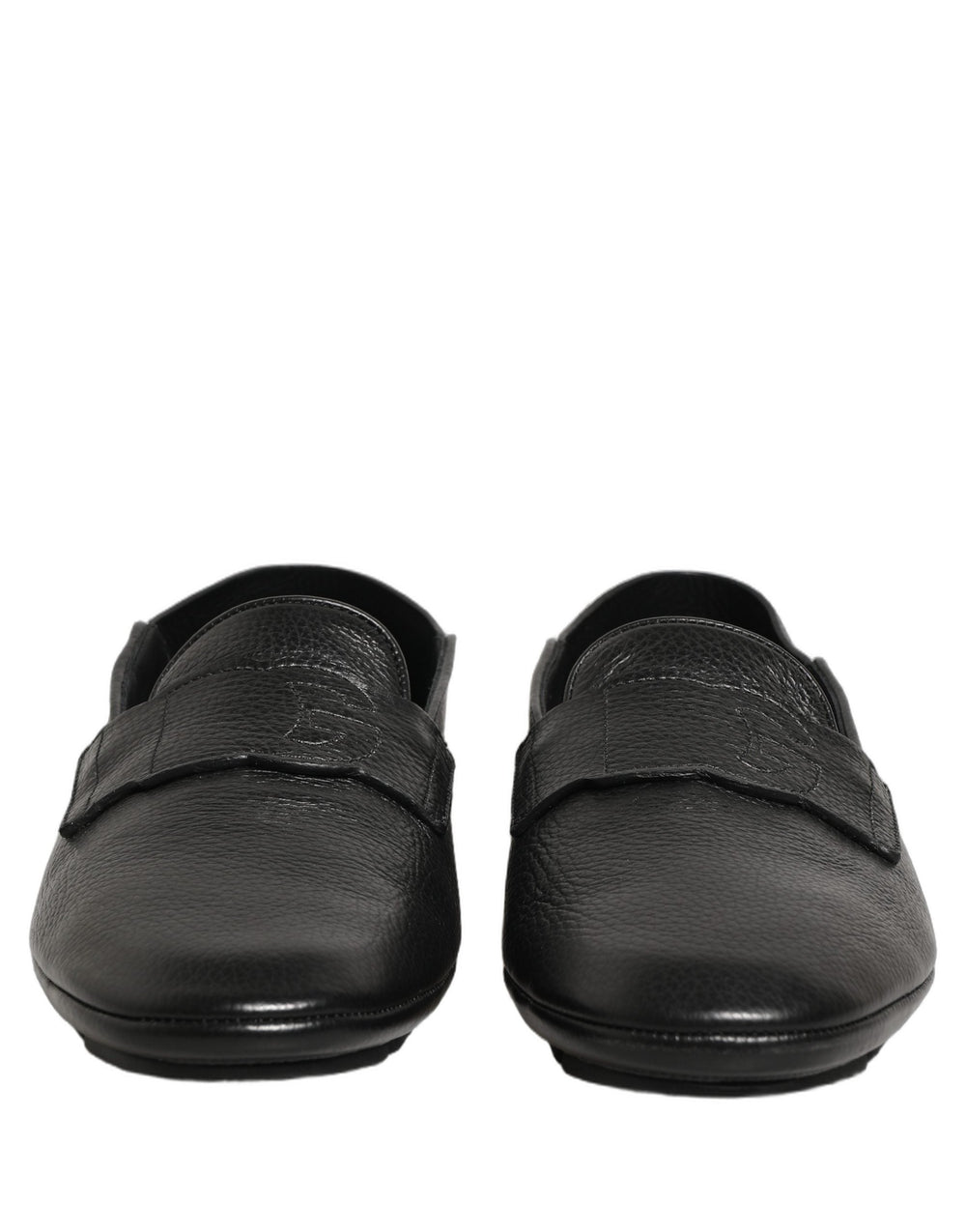 Men’s Dolce & Gabbana Black Deerskin Leather Driver Loafers Shoes