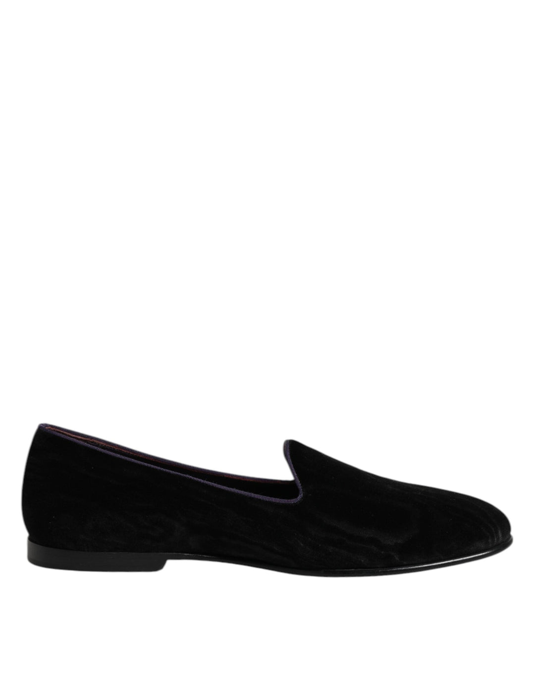 Men’s Dolce &amp; Gabbana Black Dg Crown Embroidery Loafers Slip on Shoes
