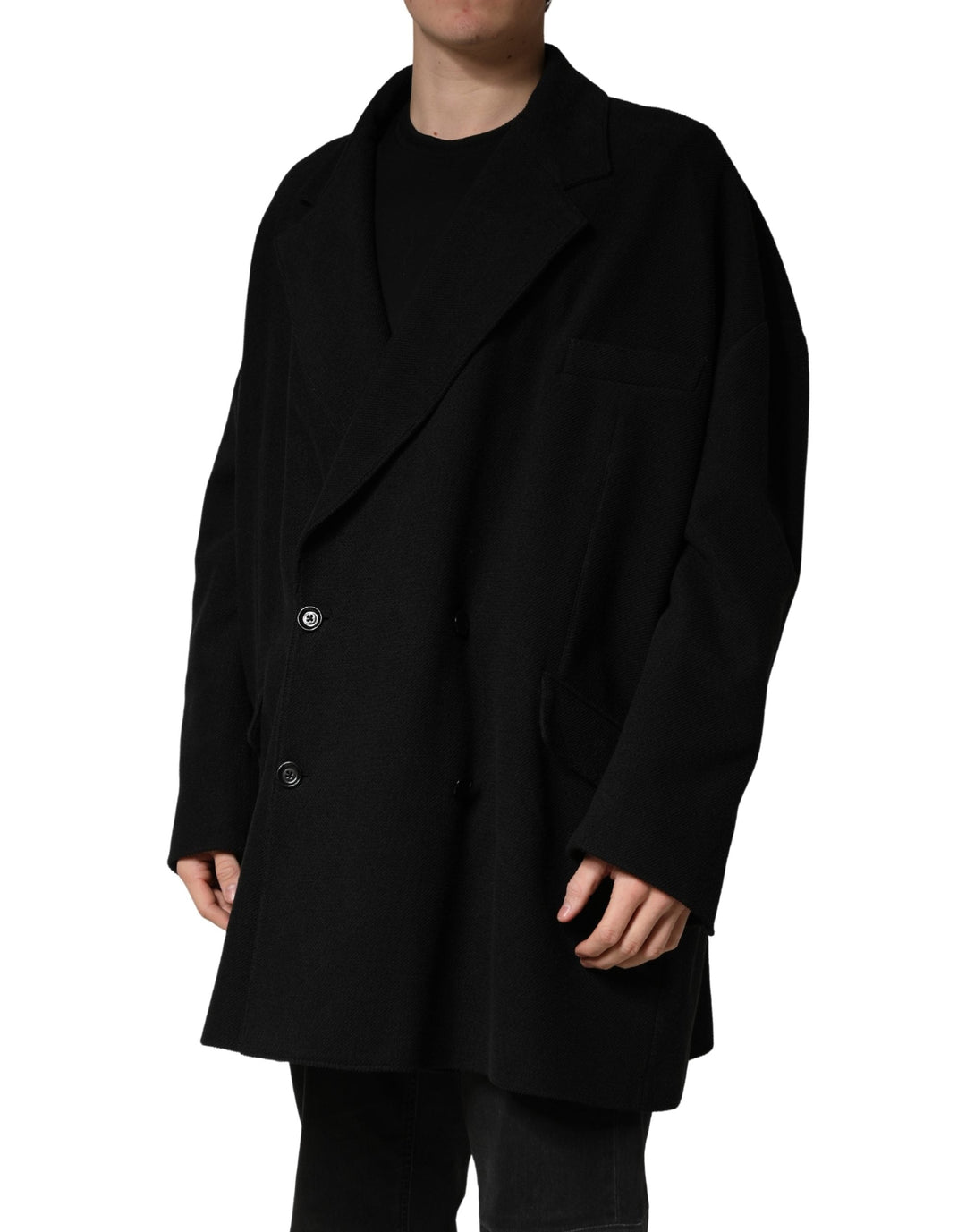 Men’s Dolce &amp; Gabbana Black Double Breasted 2 Buttons Suit Jacket