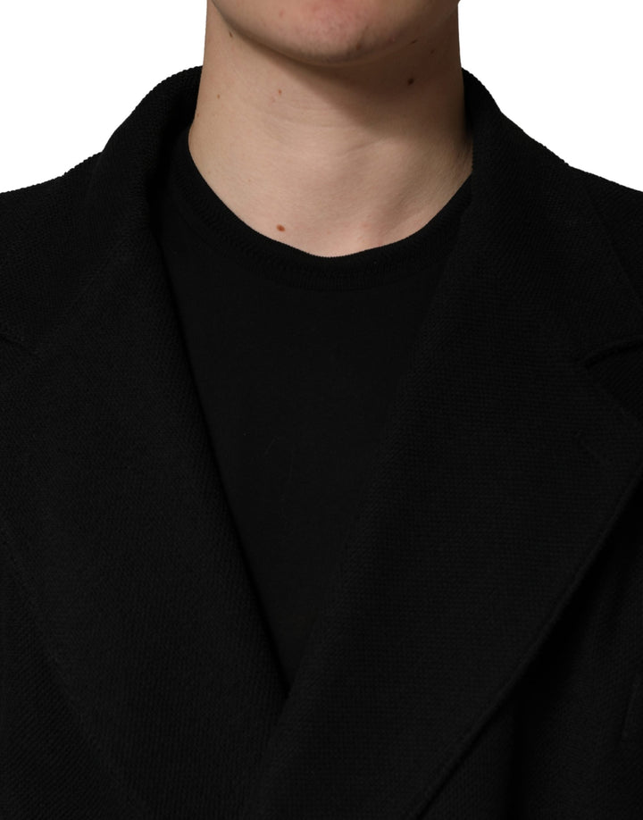 Men’s Dolce &amp; Gabbana Black Double Breasted 2 Buttons Suit Jacket