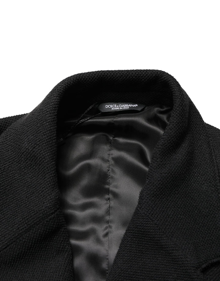 Men’s Dolce &amp; Gabbana Black Double Breasted 2 Buttons Suit Jacket