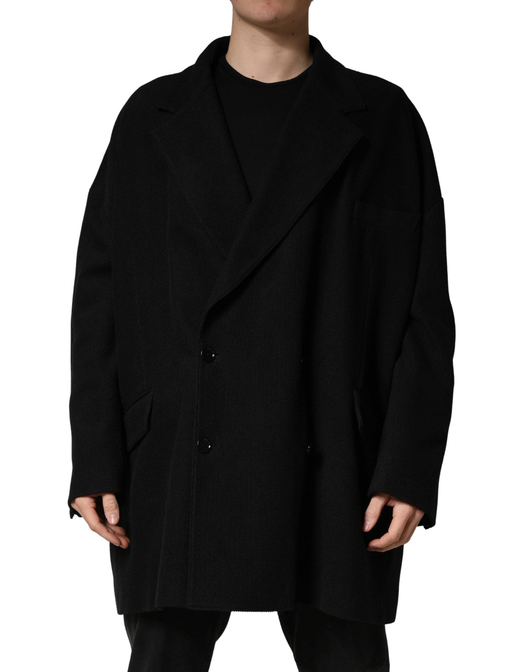 Men’s Dolce &amp; Gabbana Black Double Breasted 2 Buttons Suit Jacket