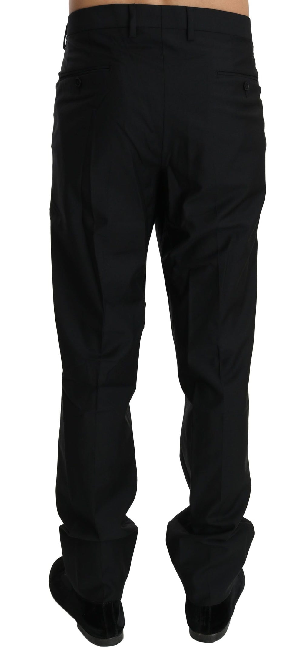 Men’s Dolce & Gabbana Black Dress Formal Trouser Men Wool Pants