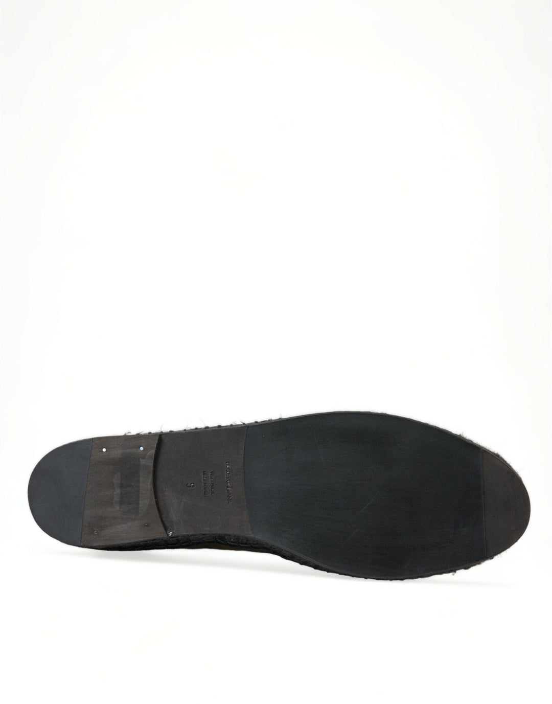Men’s Dolce &amp; Gabbana Black Exotic Leather Espadrilles Slip on Shoes
