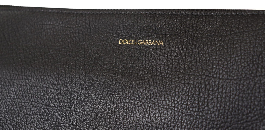 Men’s Dolce &amp; Gabbana Black Exotic Leather Shoulder Sling Alta Sartoria Bag