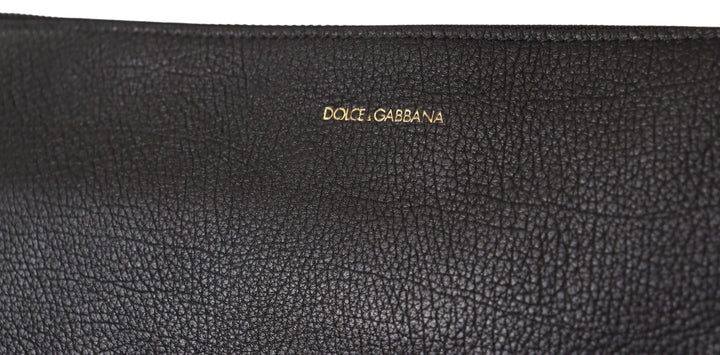 Men’s Dolce &amp; Gabbana Black Exotic Leather Shoulder Sling Alta Sartoria Bag