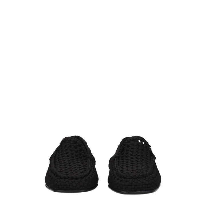 Men’s Dolce &amp; Gabbana Black Fabric Slip-on Loafers