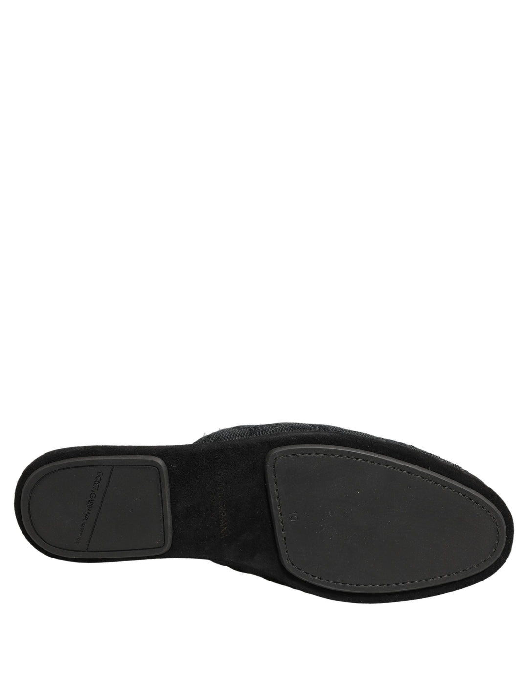 Men’s Dolce &amp; Gabbana Black Floral Brocade Slides Slippers Shoes