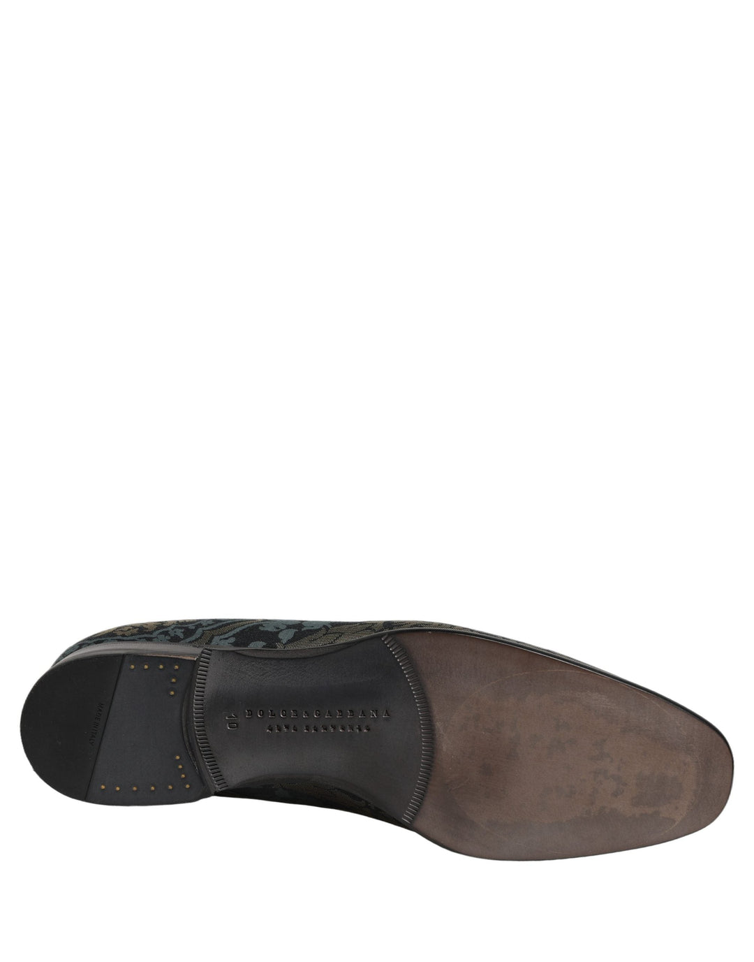 Men’s Dolce & Gabbana Black Floral Brocade Slip on Loafers Shoes