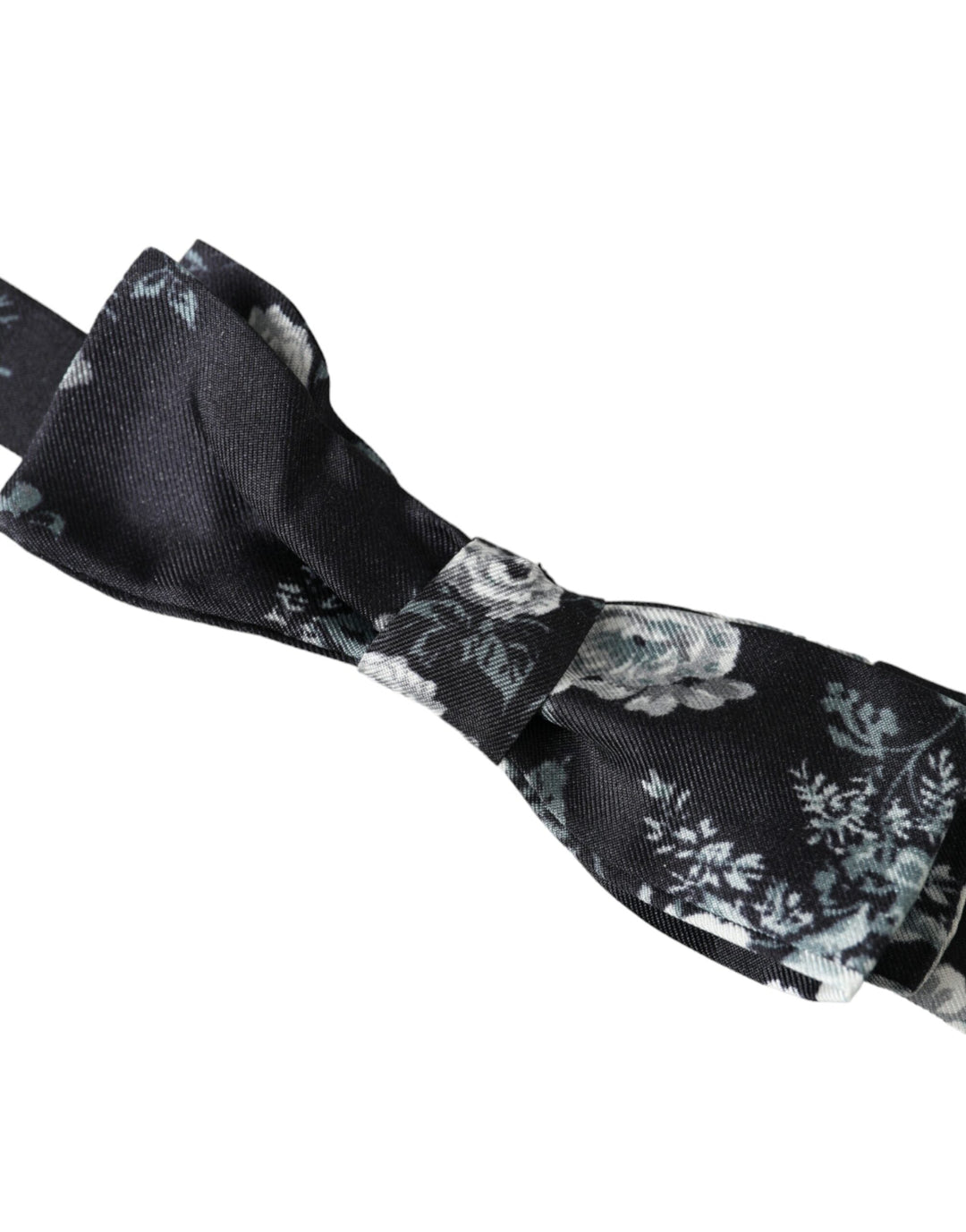 Men’s Dolce &amp; Gabbana Black Floral Fantasy Adjustable Neck Men Bow Tie