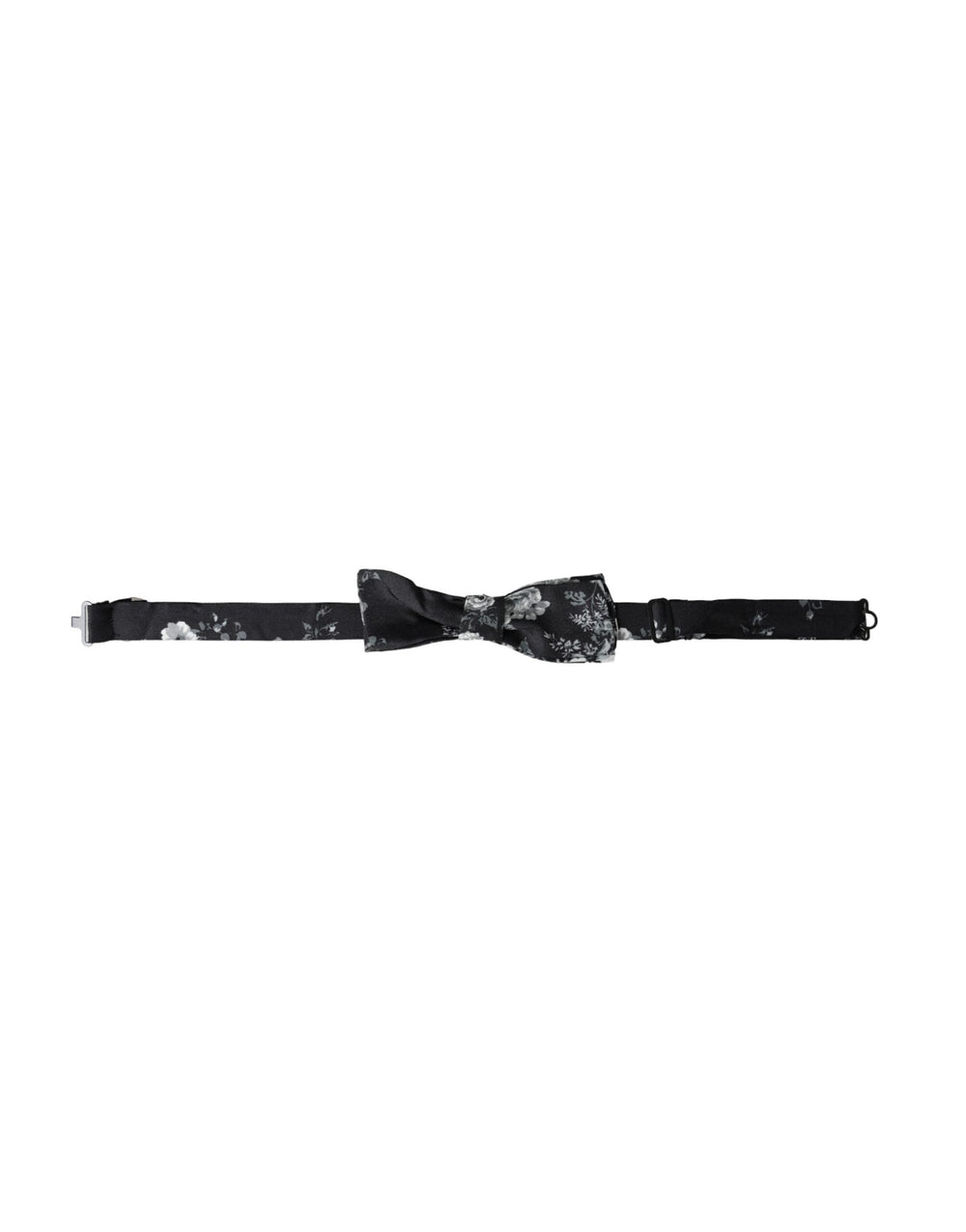 Men’s Dolce & Gabbana Black Floral Fantasy Adjustable Neck Men Bow Tie