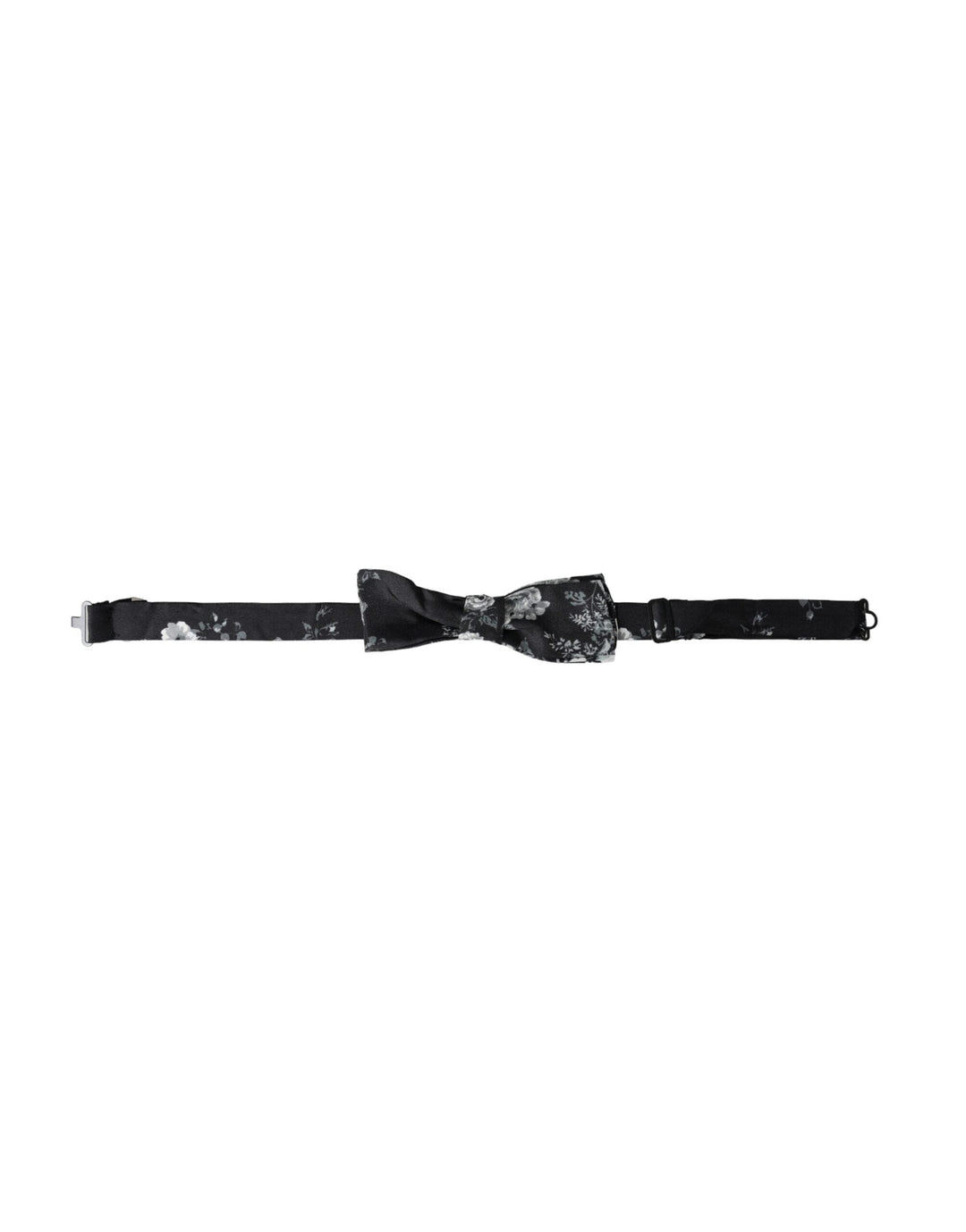 Men’s Dolce &amp; Gabbana Black Floral Fantasy Adjustable Neck Men Bow Tie