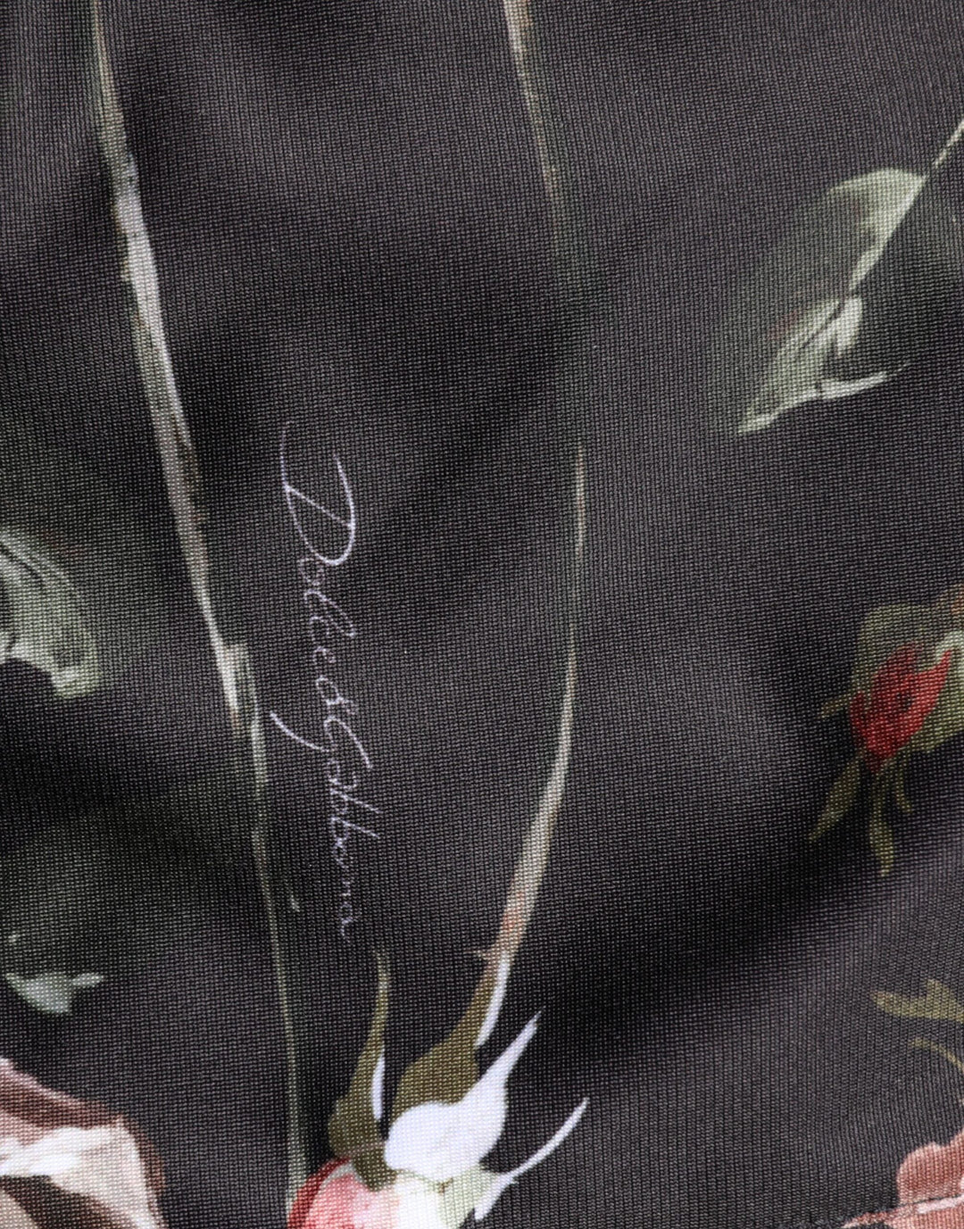 Men’s Dolce &amp; Gabbana Black Floral Straight-leg Chino Trouser Pants