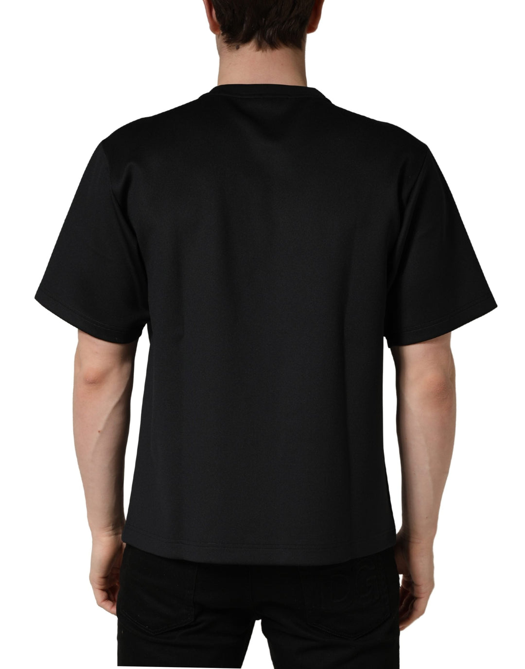 Dolce &amp; Gabbana Black have Fun Embellished Crew Neck T-shirt