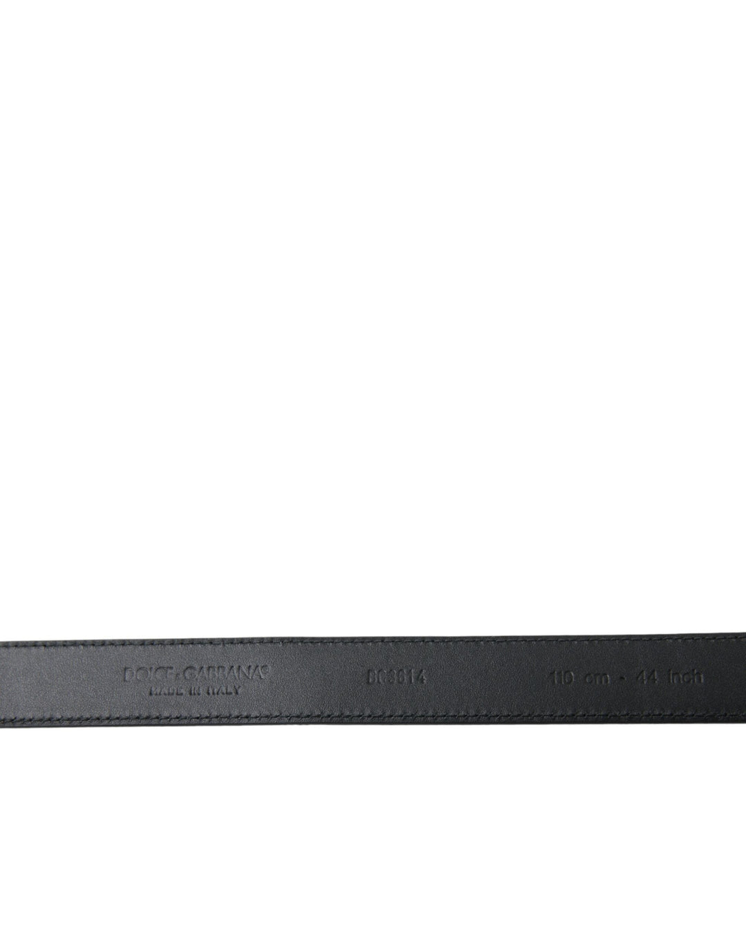 Dolce &amp; Gabbana Black Goat Leather Antique Metal Buckle Belt