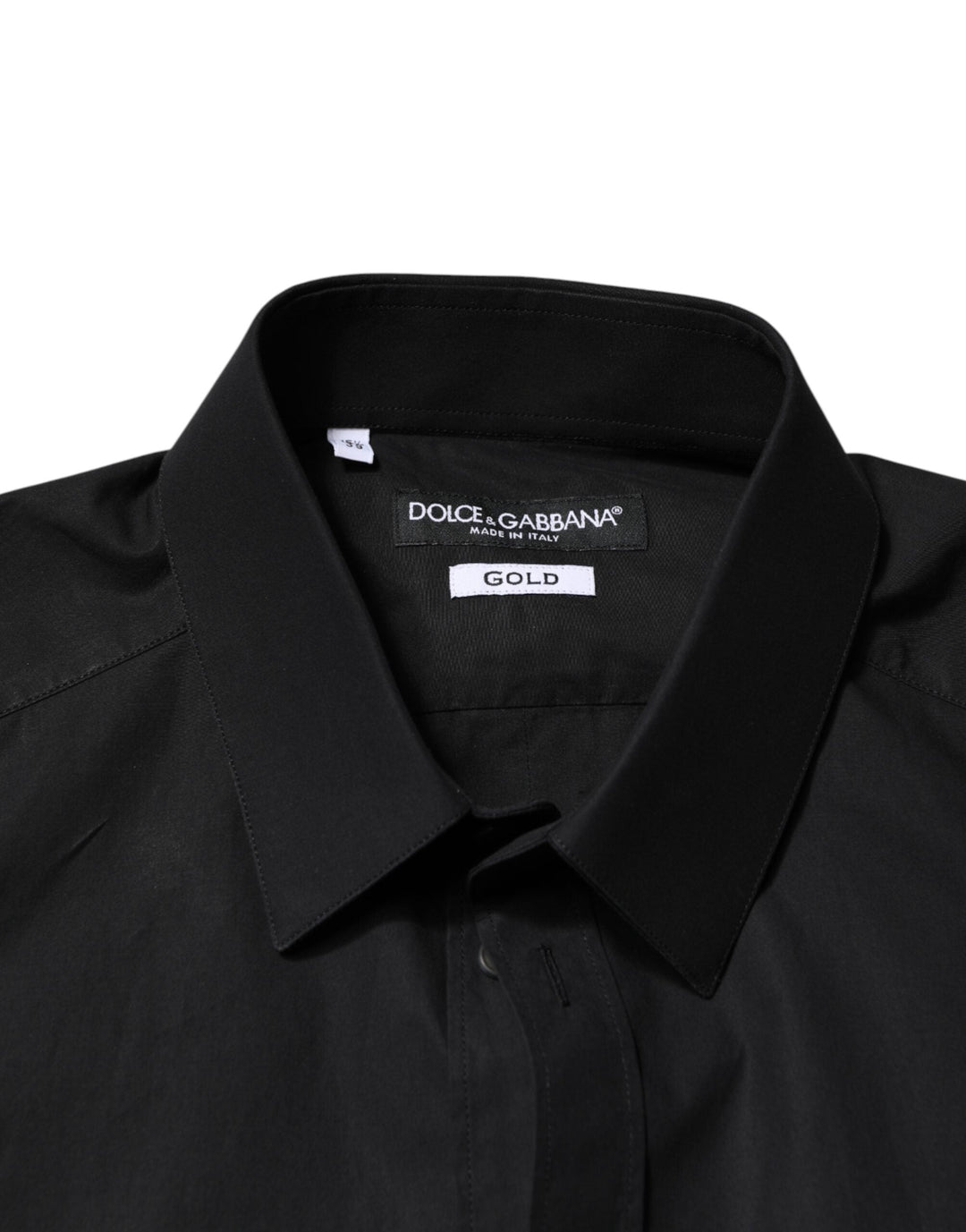 Men’s Dolce &amp; Gabbana Black Gold Cotton Men Dress Formal Shirt