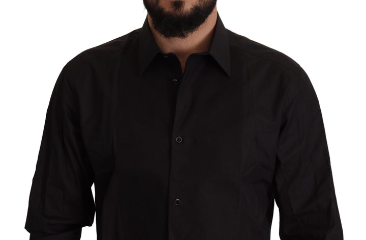 Men’s Dolce &amp; Gabbana Black Gold Slim Fit Tuxedo Dress Shirt