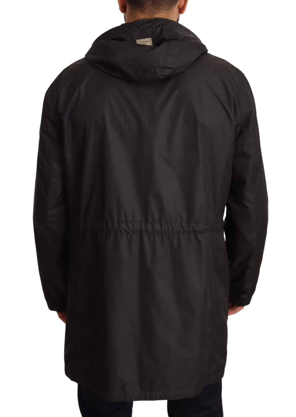 Men’s Dolce & Gabbana Black Hooded Mens Trench Coat Jacket