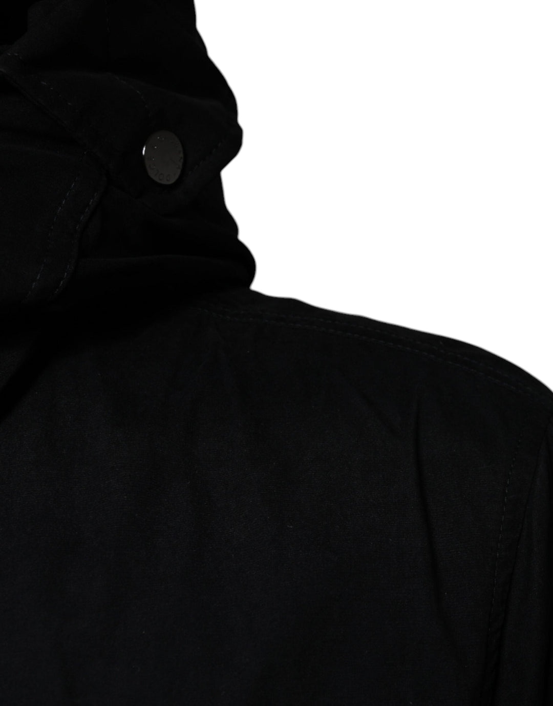Men’s Dolce &amp; Gabbana Black Hooded Parka Cotton Trench Coat Jacket