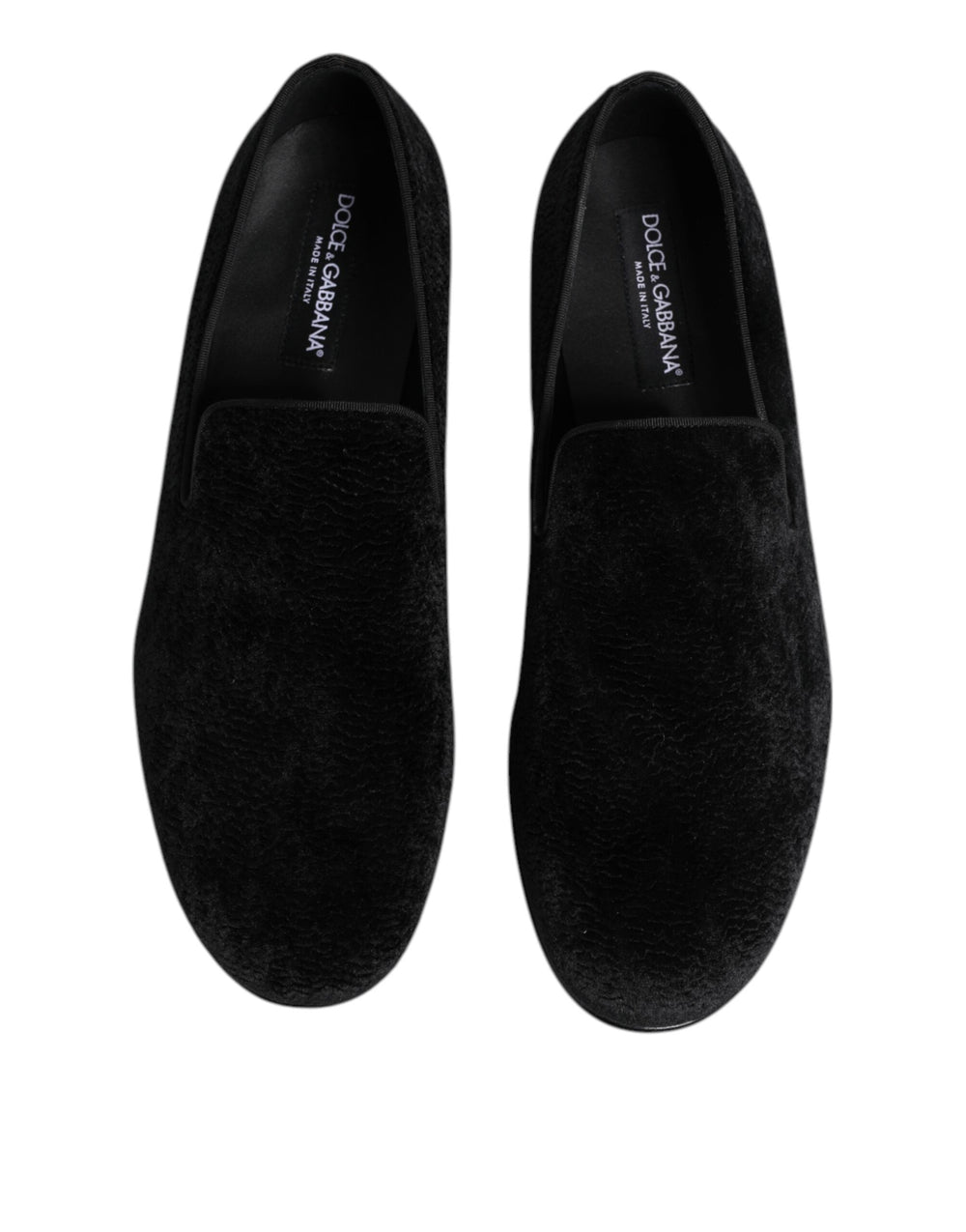 Men’s Dolce & Gabbana Black Jacquard Loafers Formal Men Dress Shoes