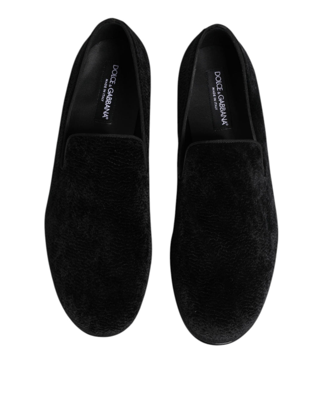 Men’s Dolce &amp; Gabbana Black Jacquard Loafers Formal Men Dress Shoes