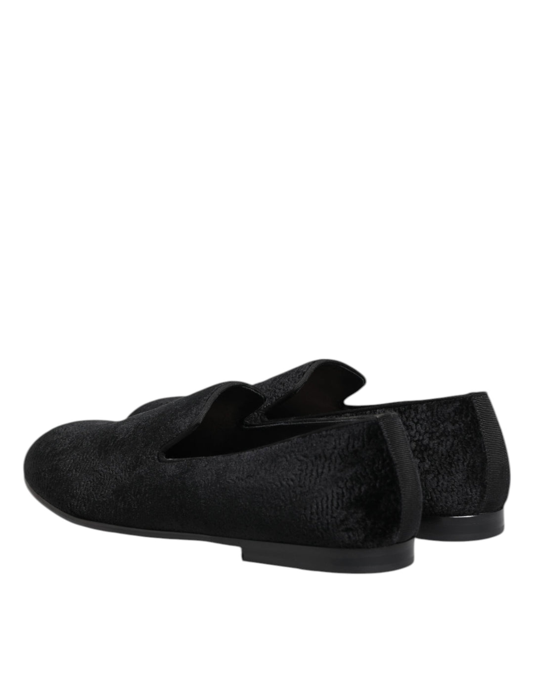 Men’s Dolce &amp; Gabbana Black Jacquard Loafers Formal Men Dress Shoes