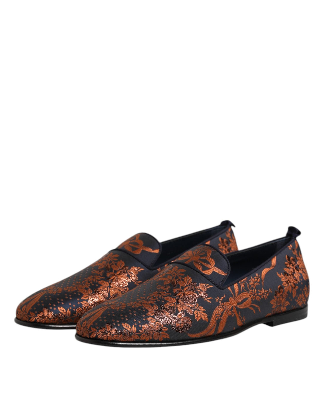 Men’s Dolce &amp; Gabbana Black Jacquard Polyester Slip on Loafers Shoes