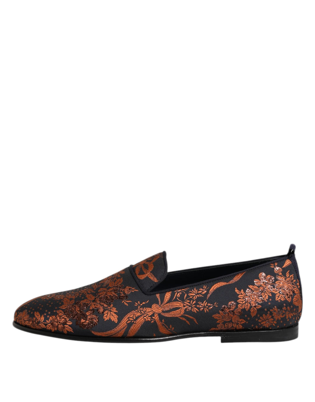 Men’s Dolce &amp; Gabbana Black Jacquard Polyester Slip on Loafers Shoes
