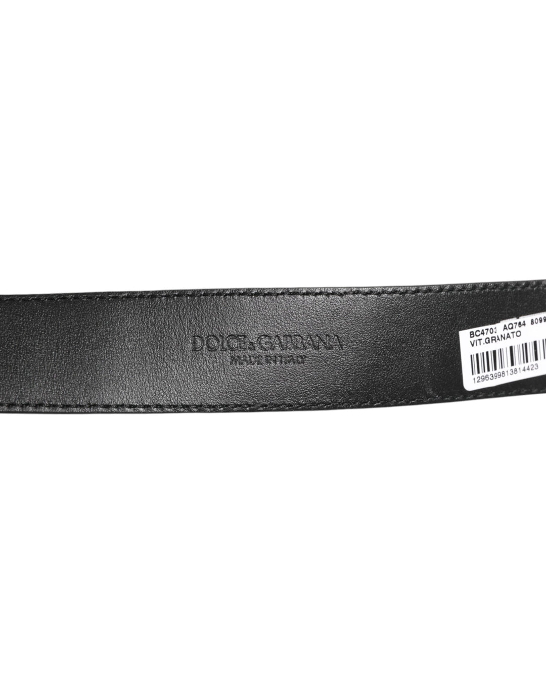 Dolce &amp; Gabbana Black Leather Classic Metal Logo Buckle Belt