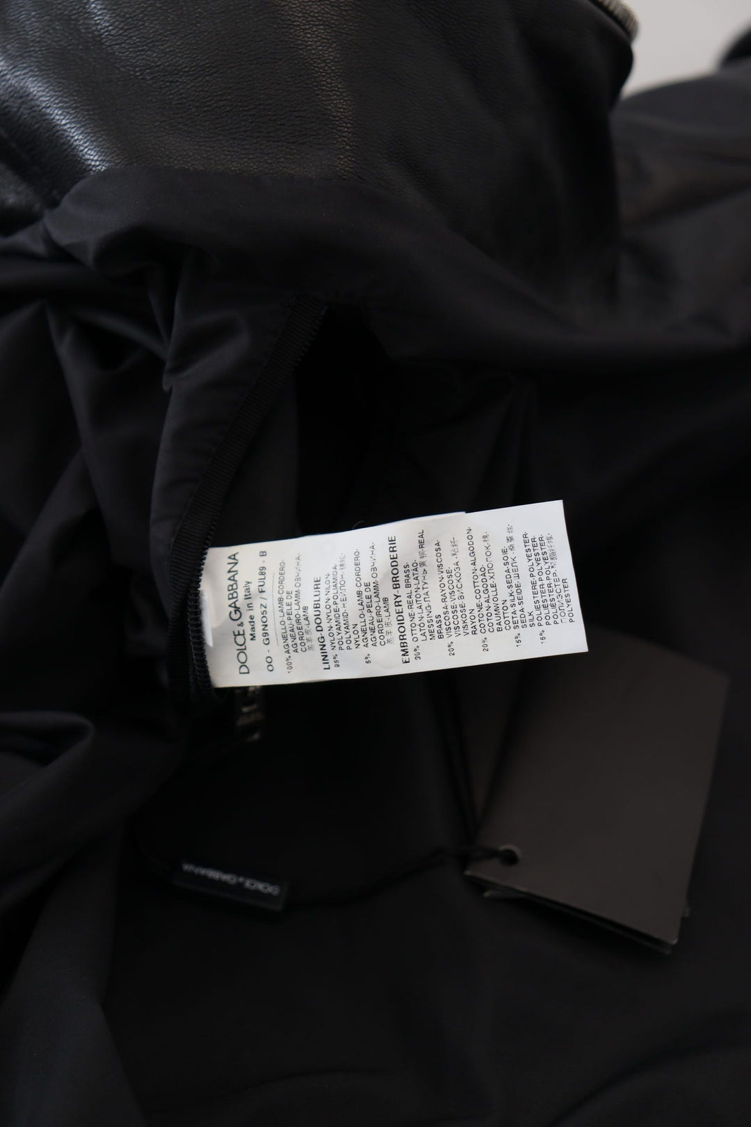 Men’s Dolce &amp; Gabbana Black Leather Hooded Blouson Coat Jacket