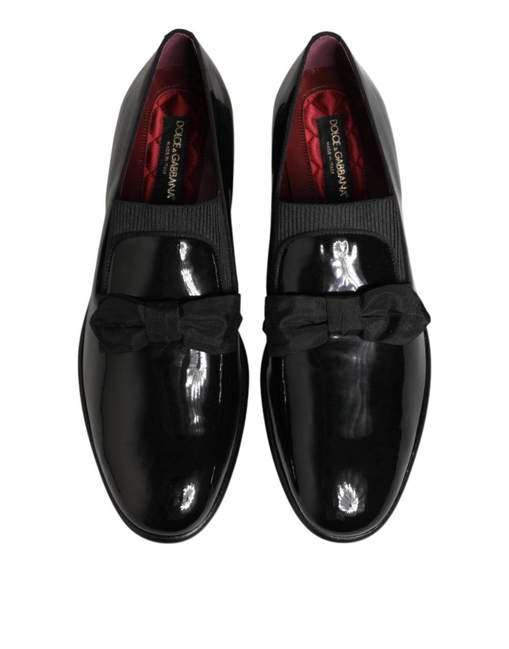 Men’s Dolce & Gabbana Black Leather Slip on Dress Men Loafers Shoes