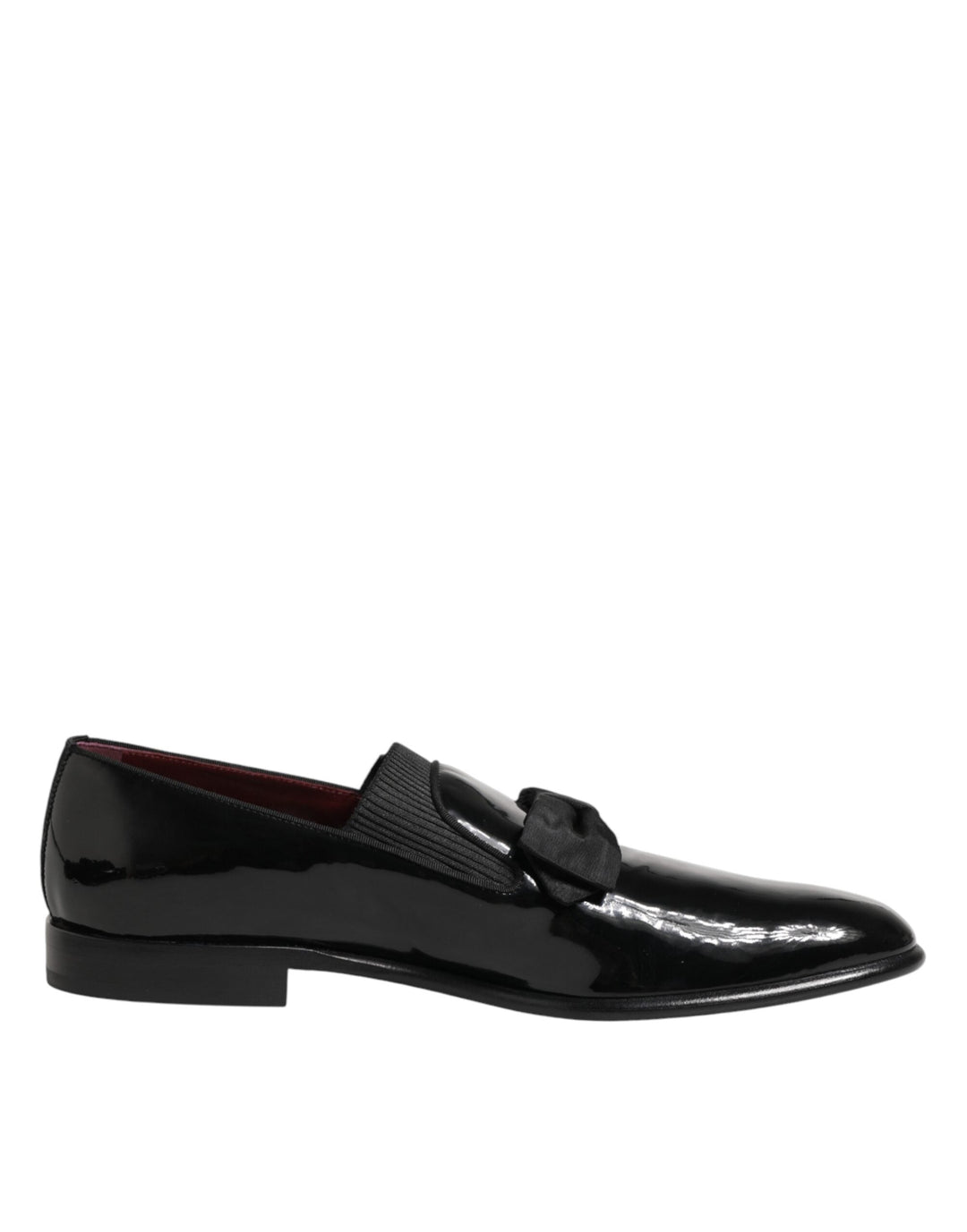 Men’s Dolce &amp; Gabbana Black Leather Slip on Dress Men Loafers Shoes