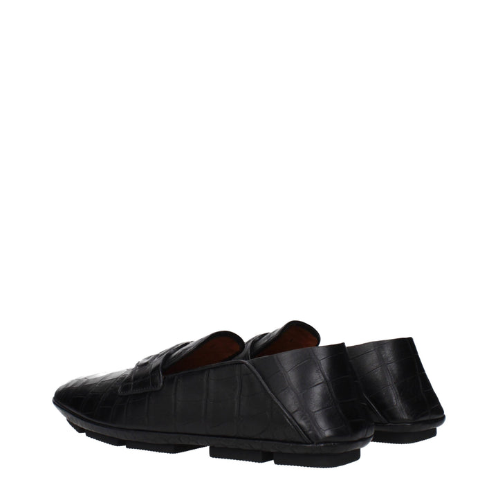Men’s Dolce &amp; Gabbana Black Leather Slip-on Loafers