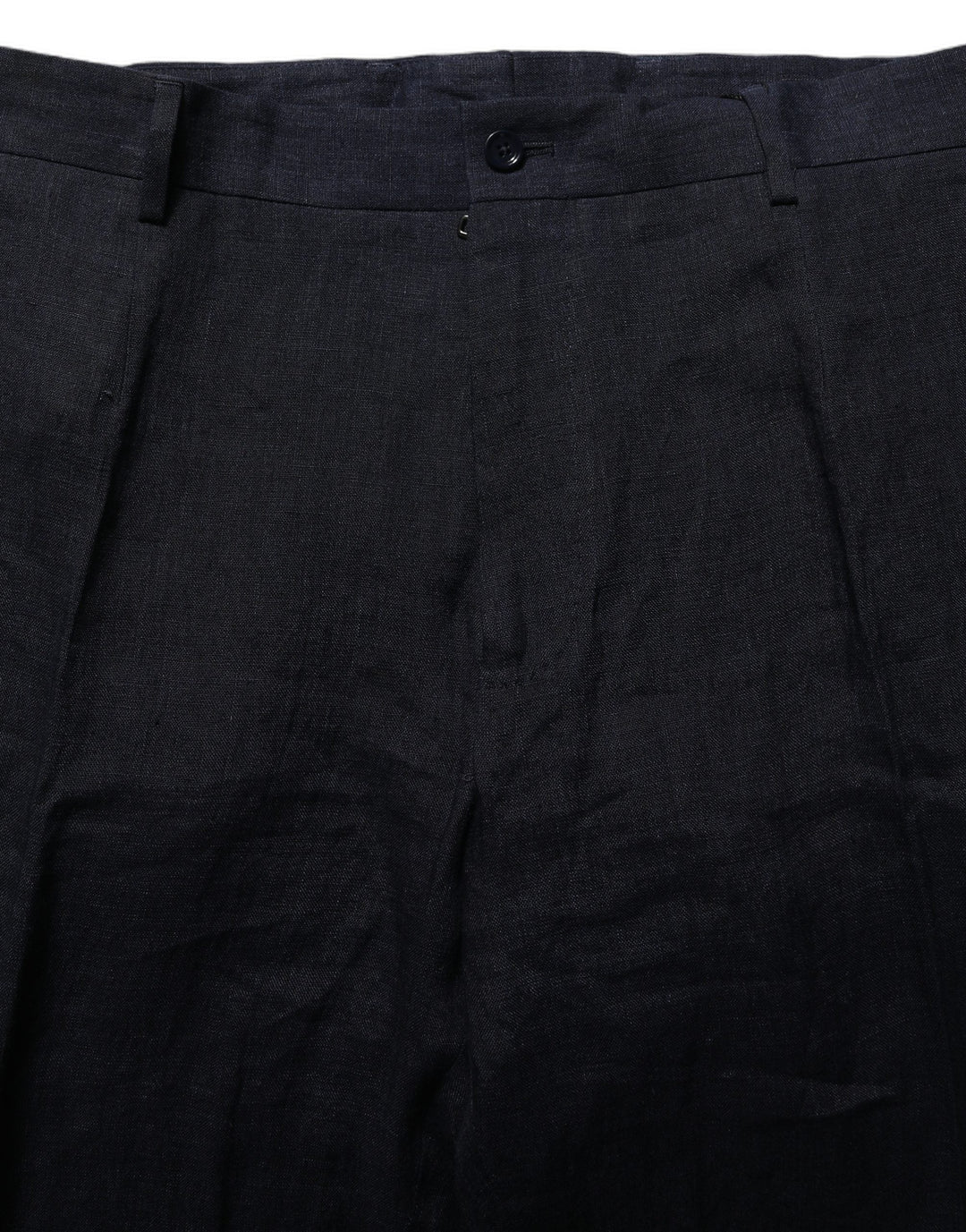 Men’s Dolce & Gabbana Black Linen Straight Leg Dress Trouser Pants
