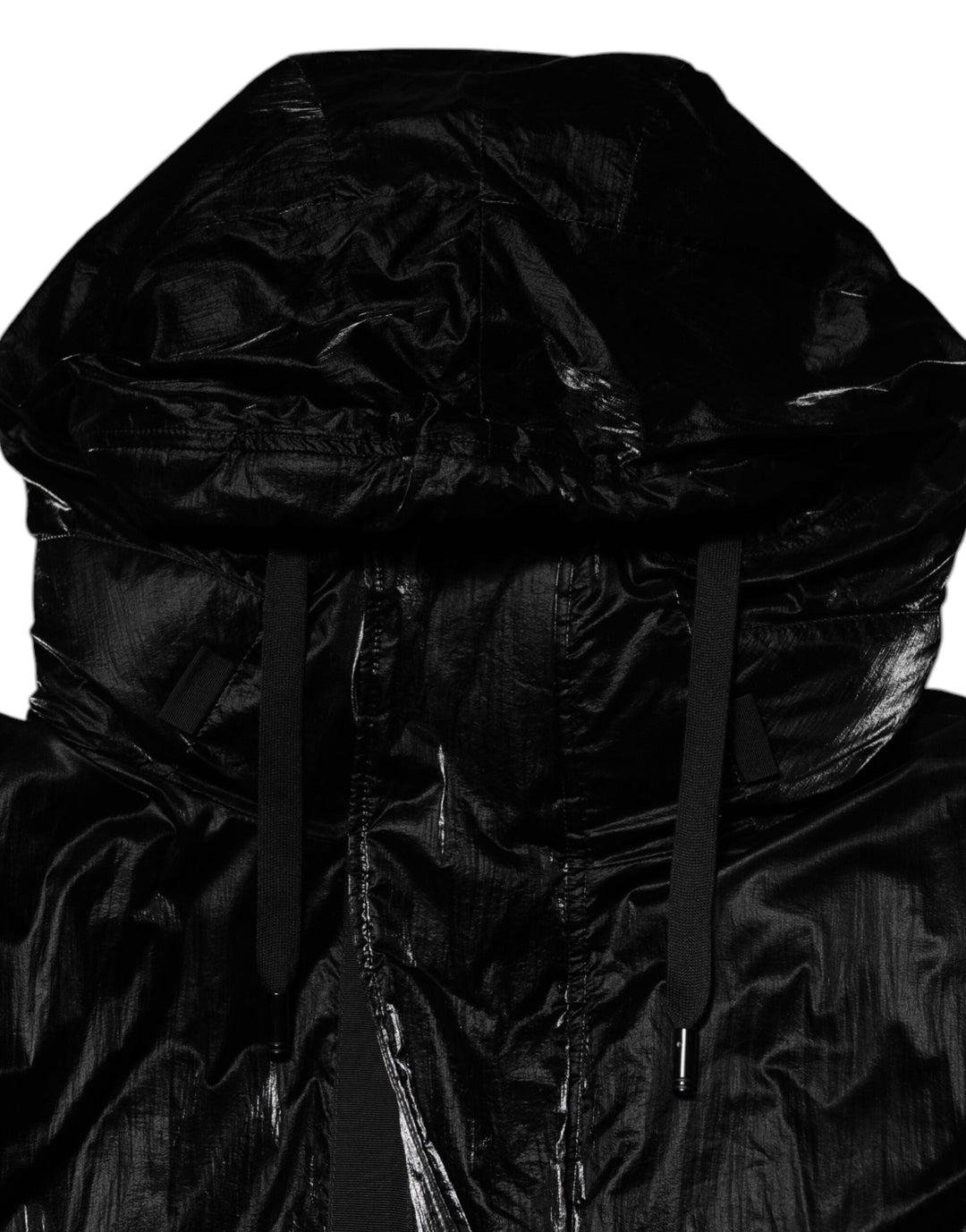 Men’s Dolce &amp; Gabbana Black Logo Full Zip Hooded Quilted Jacket
