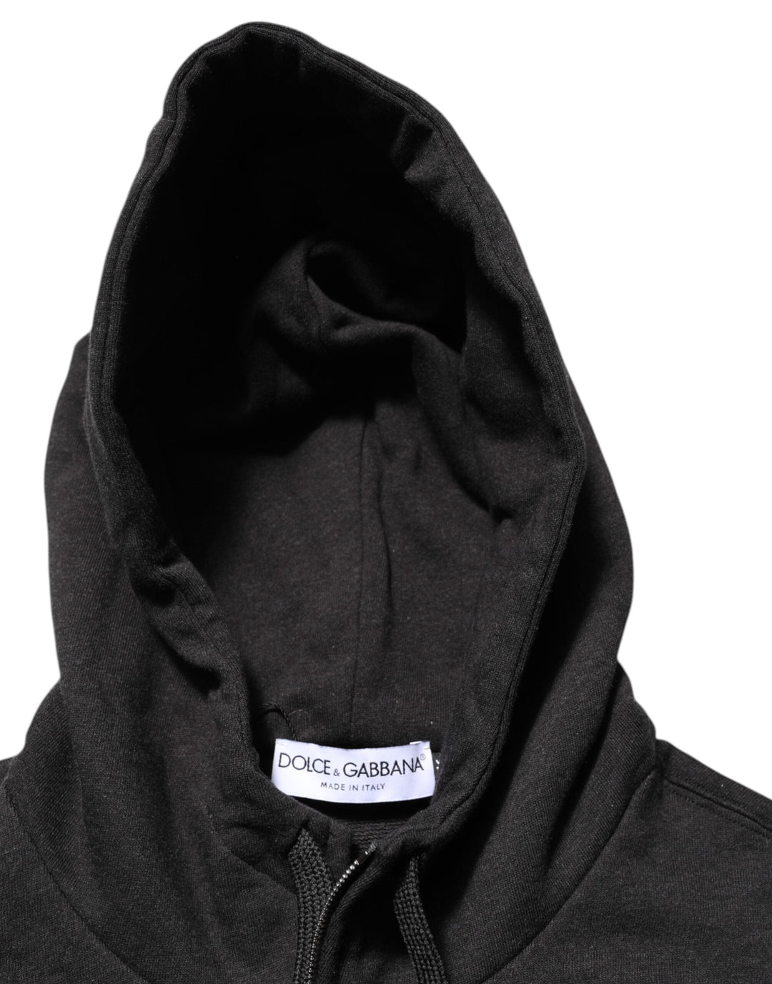 Men’s Dolce &amp; Gabbana Black Logo Fullzip Hooded Sweatshirt Sweater