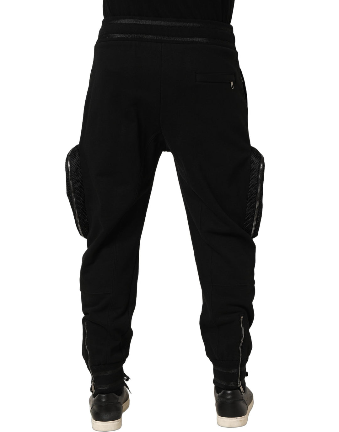 Men’s Dolce &amp; Gabbana Black Mid Waist Cargo Jogger Sweatpants Pants