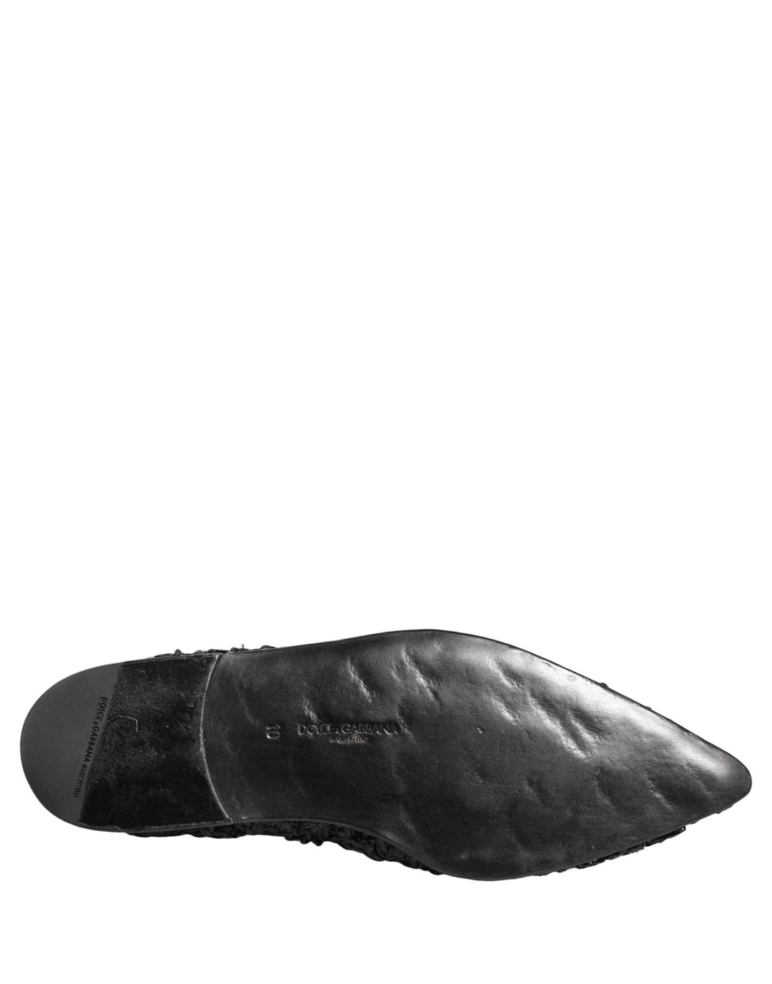 Men’s Dolce &amp; Gabbana Black Mules Slides Slippers Men Flats Shoes