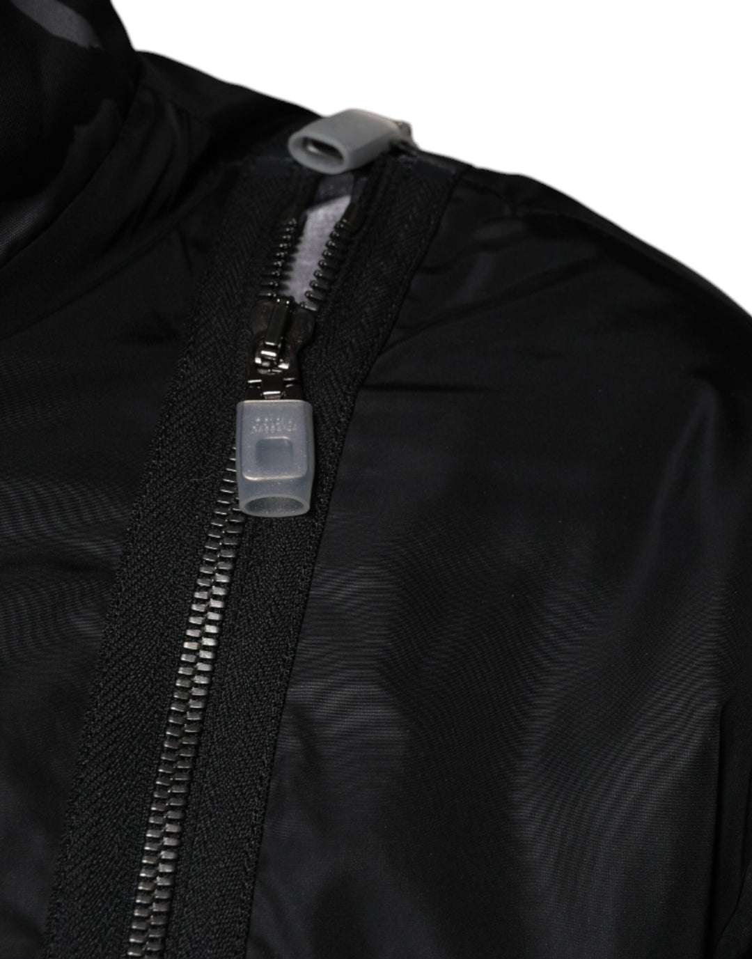 Dolce &amp; Gabbana Black Nylon Full Zip Men Bomber Jacket