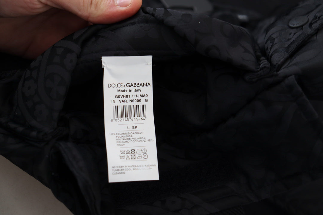 Men’s Dolce &amp; Gabbana Black Nylon Full Zip Sleeveless Jacket