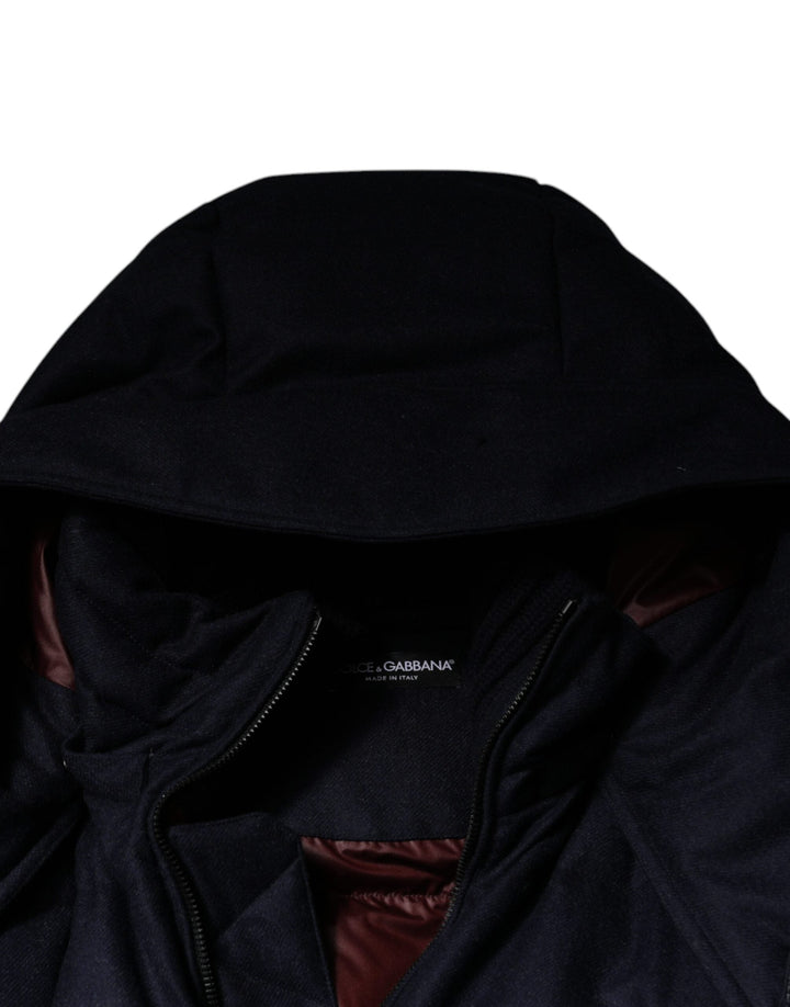 Men’s Dolce &amp; Gabbana Black Nylon Hooded Puffer Men Coat Jacket
