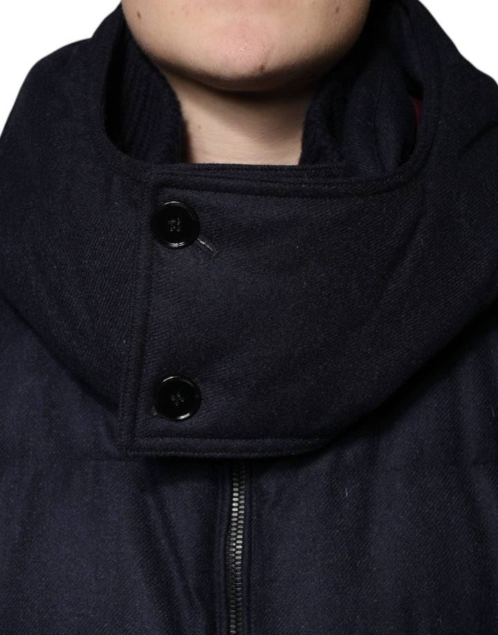 Men’s Dolce &amp; Gabbana Black Nylon Hooded Puffer Men Coat Jacket