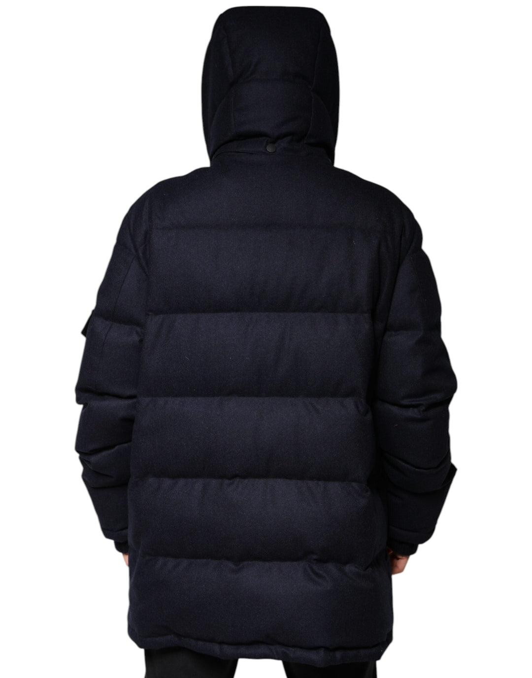 Men’s Dolce &amp; Gabbana Black Nylon Hooded Puffer Men Coat Jacket