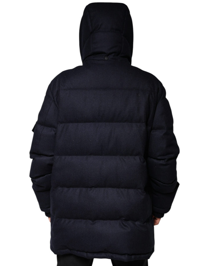 Men’s Dolce &amp; Gabbana Black Nylon Hooded Puffer Men Coat Jacket